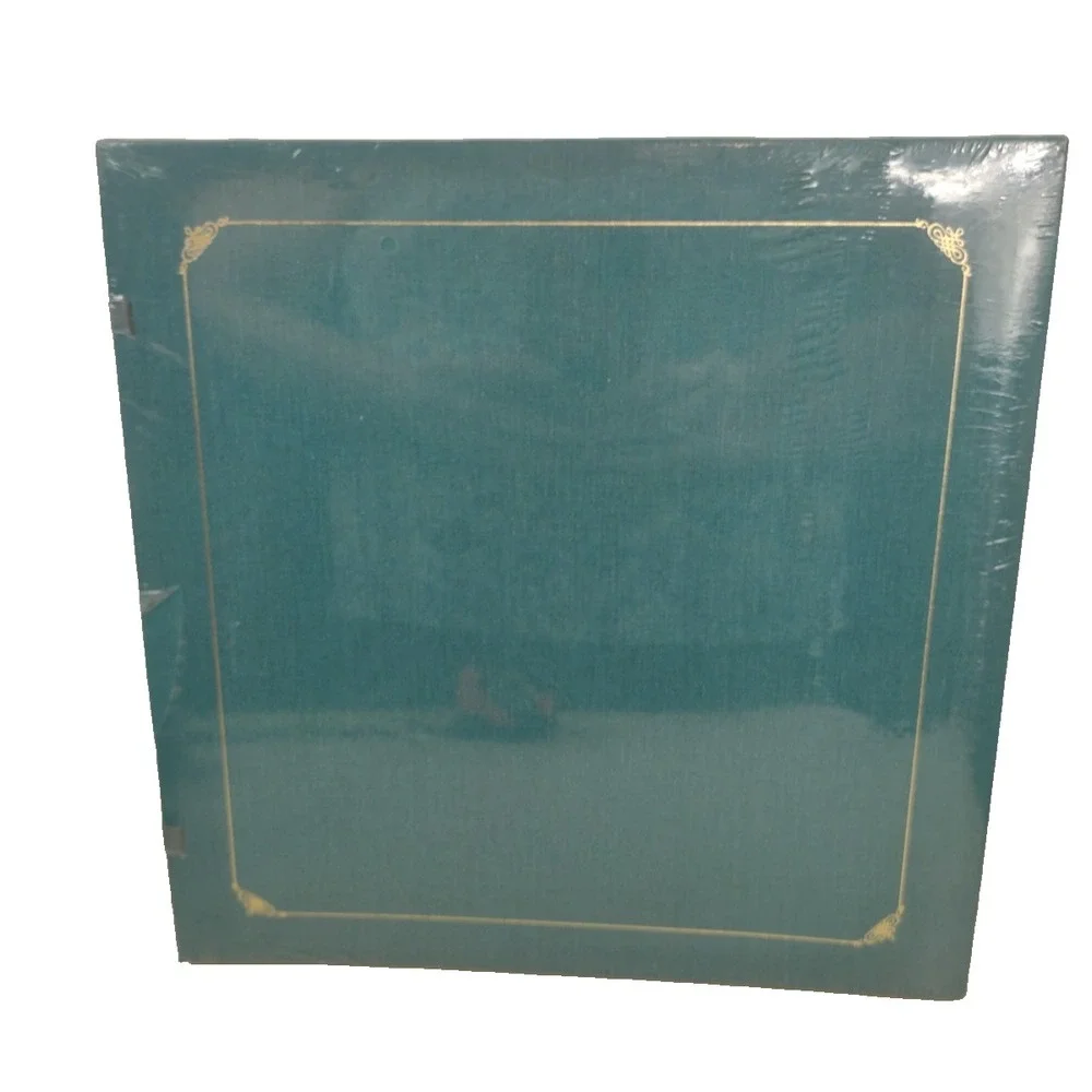 Creative Memories Album 12x12 Green Gold Trim Old Style New Sealed w/Pages